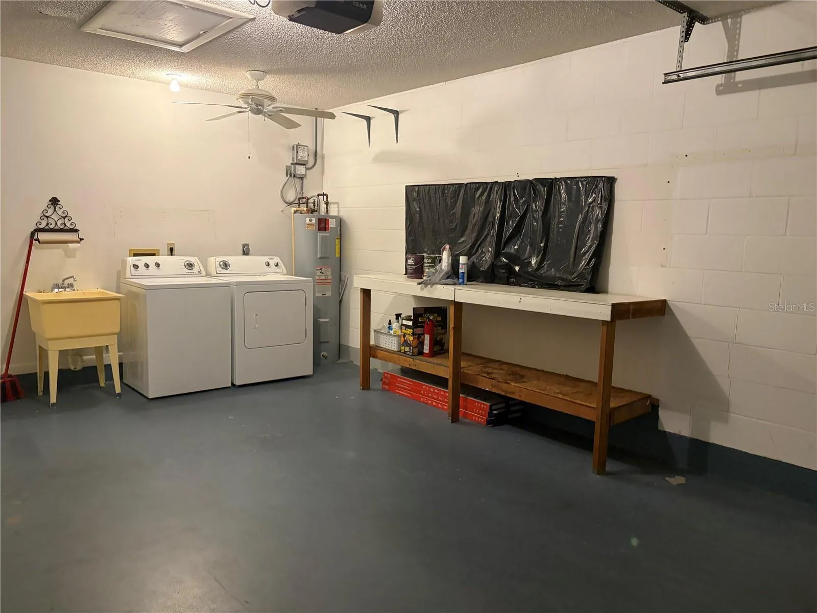 workspace area in garage