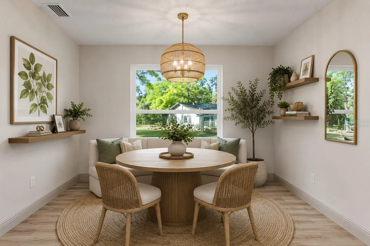 Breakfast Nook Virtually Staged