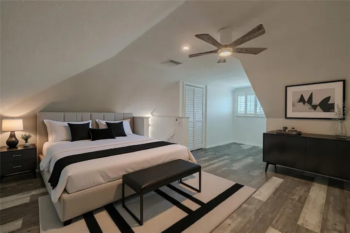 Virtualy Staged.Upstairs Bedroom
