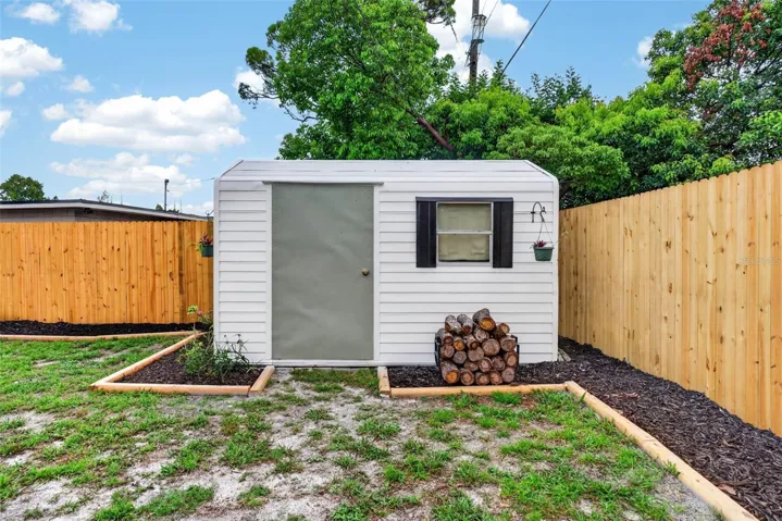 Shed in Backyard