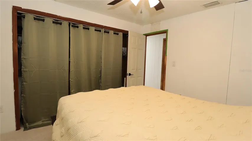 with wall closet...