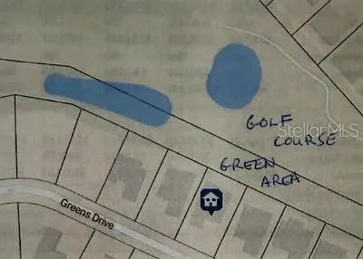 Lot Sketch of Property on Golf Course