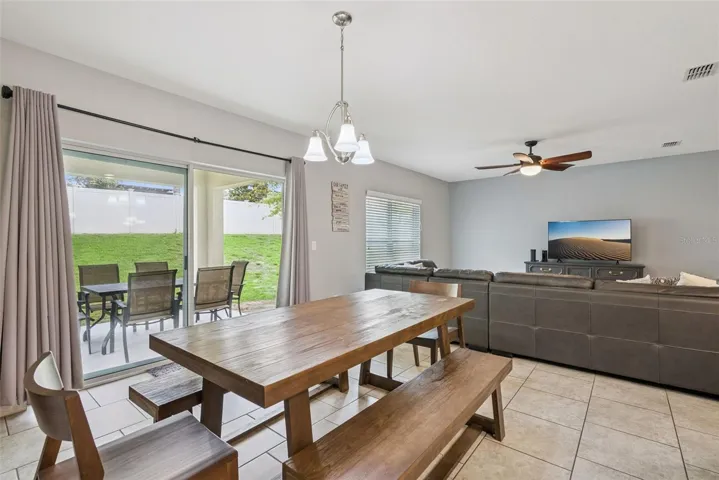 Dinette and family room