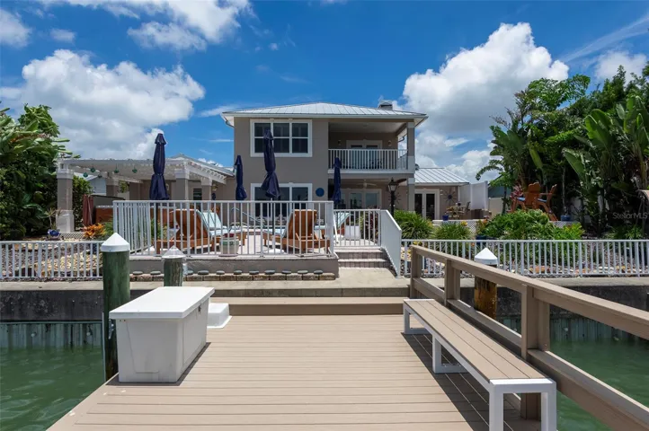 View of back of house from composite dock