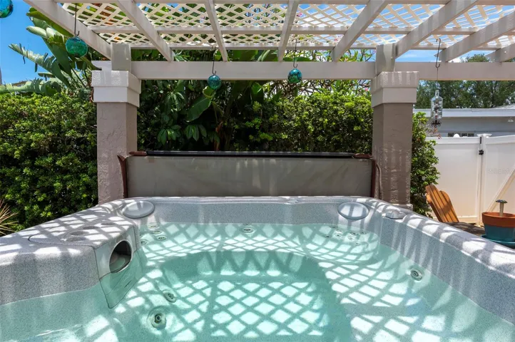 Plenty of seating in this hot tub