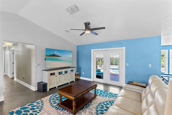 Living area off kitchen