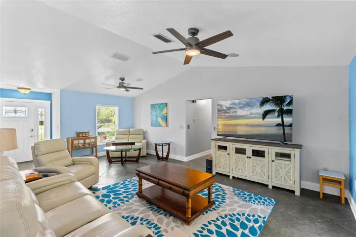 Living area off kitchen