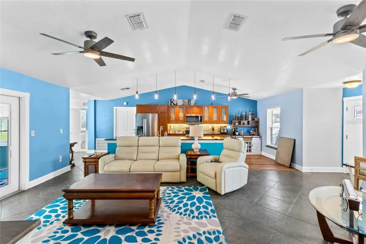 Living area off kitchen