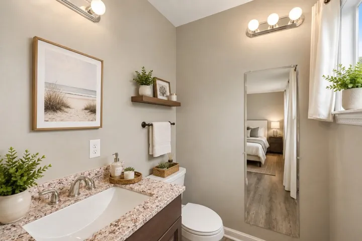 Half bath in master bedroom