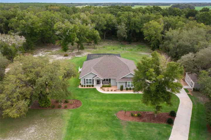 Aerial View of the nearly 5 acre Property