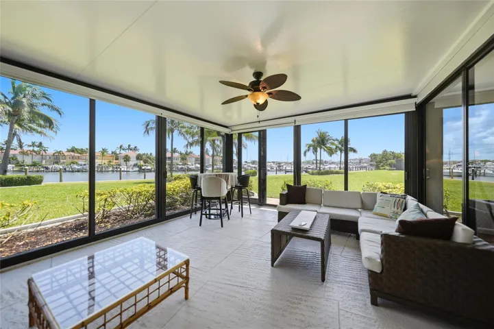 OUTDOOR LIVING area. Open up the hurricane sliders for the Florida breeze or close it if its chilly.