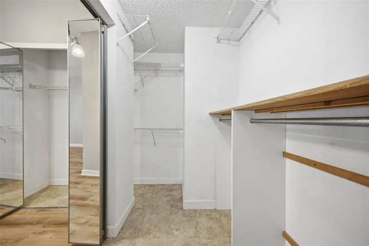 Wrap around walk in closet