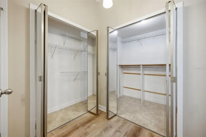 Wrap around walk in closet
