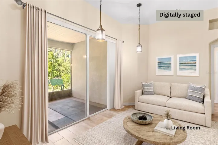sitting area or piano room