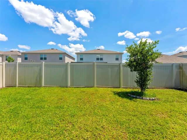 Fully fenced back yard
