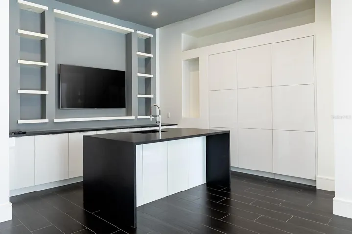 Media Room - Wet Bar with Island
