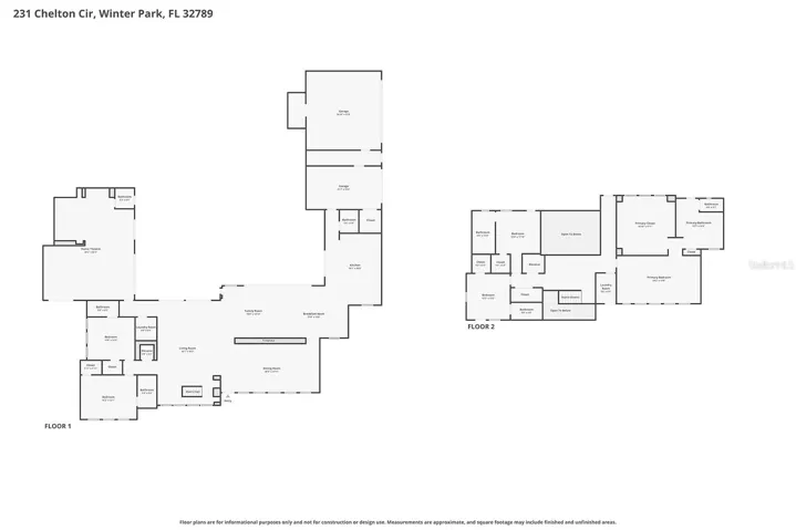 Floor Plan Combined First & Second Floor