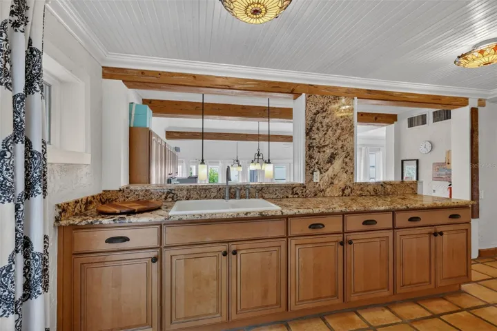 Laundry area overlooking the kitchen