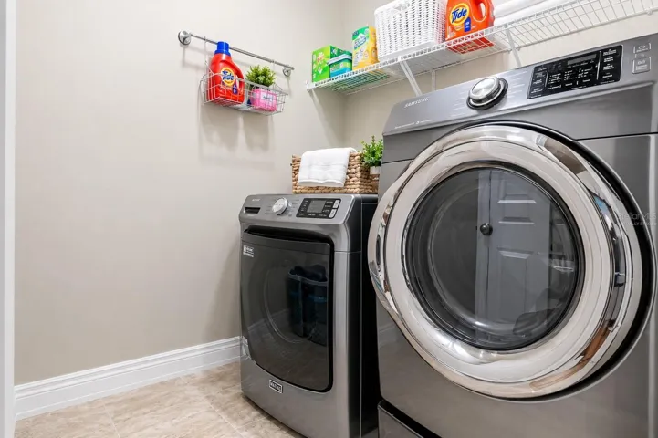 Upstairs laundry - virtually staged