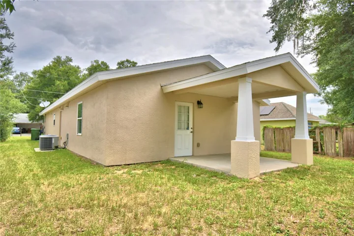 Left side of the house