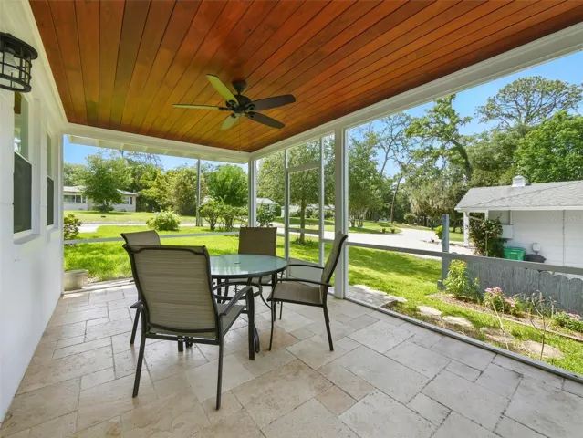Lovely screened side porch.