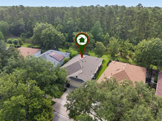 Aerial view from the front of the home