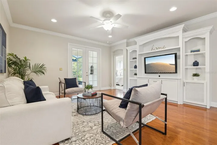 Built-in entertainment center in the Great Room