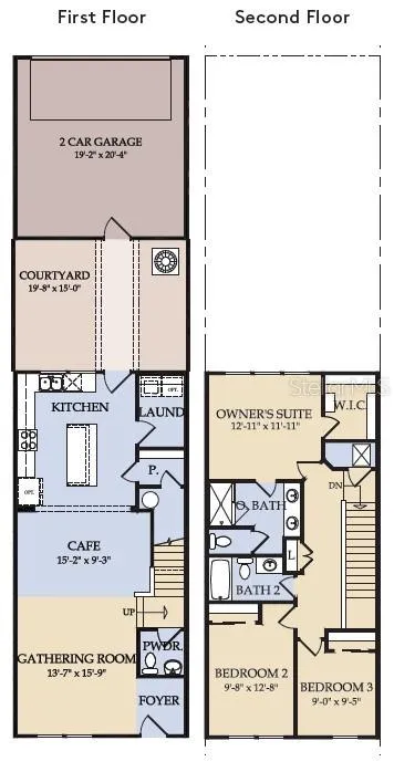 Floor Plan - Floor One and Floor Two