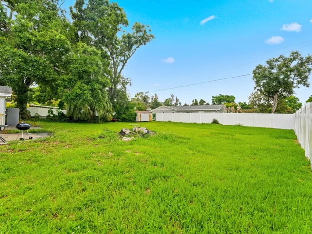 Large fenced back yard