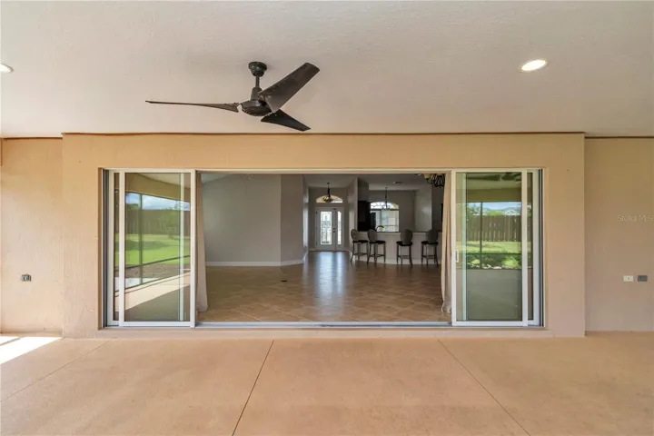 Sliders from screened lanai to living room