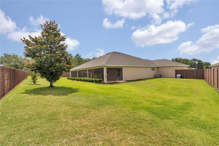 Fully fenced backyard perfect for littles or pets