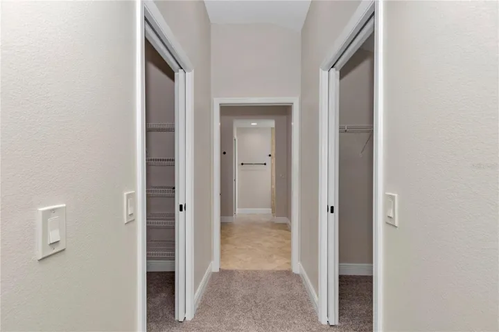 Two walk in closets