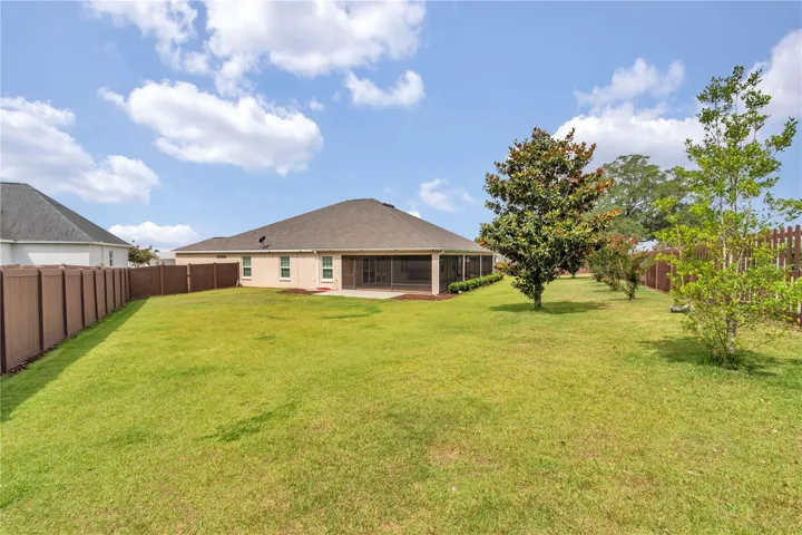 Fully fenced backyard perfect for littles or pets