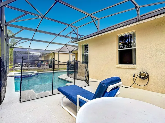 Covered Lanai Overlooking Pool and Spa