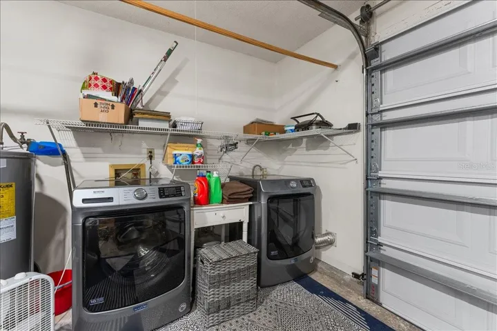Washer and Dryer located in garage