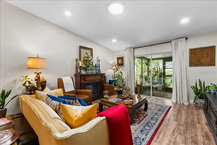 Living Room with laminate flooring