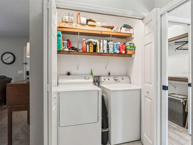 Inside Laundry closet