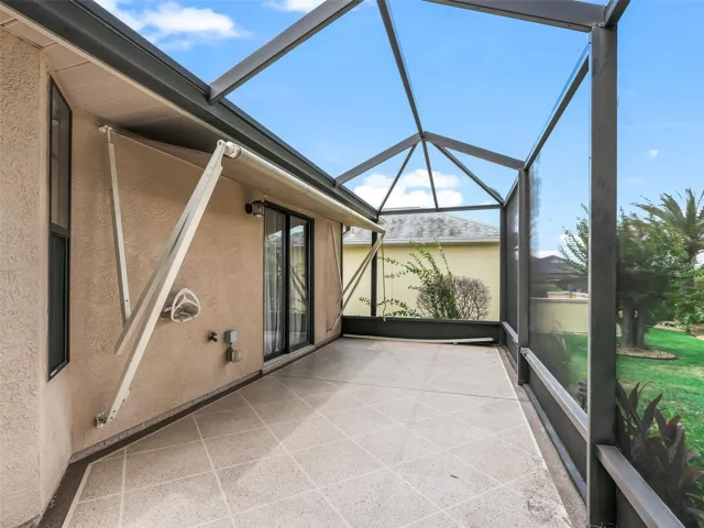 Birdcage Enclosed Back Patio w/access to Primary suite