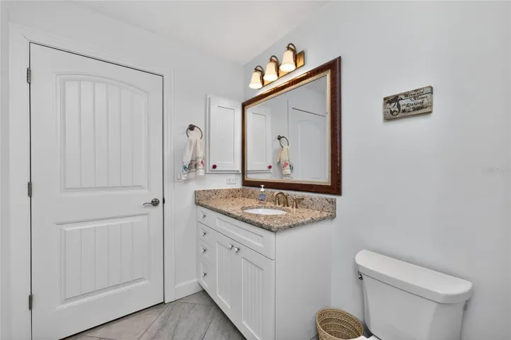 The vanity has plenty of storage.