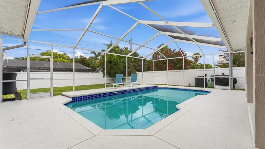 Fully fenced backyard
