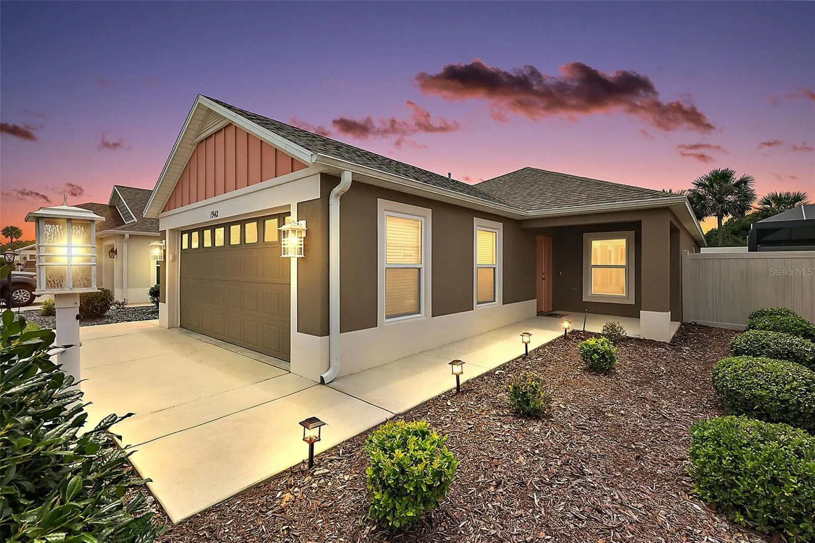 Twilight Front Elevation