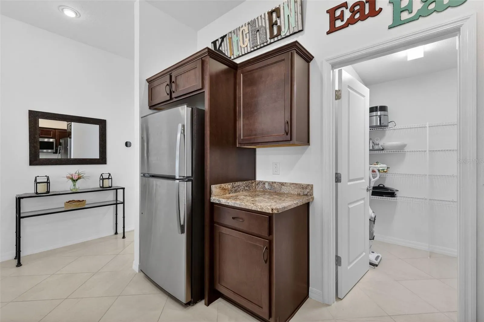 Kitchen with Spacious Walk-In Pantry