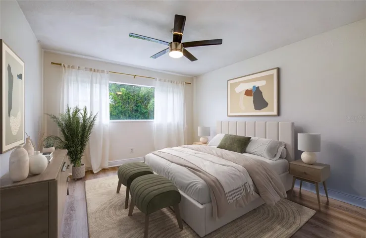 virtually staged bedroom