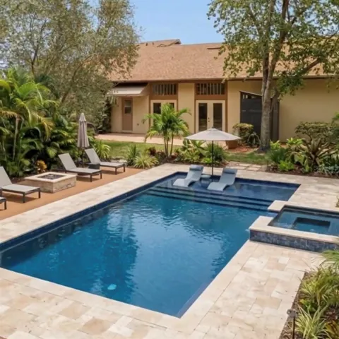 VIRTUALLY STAGED vision for a pool.  There's plenty of room!!
