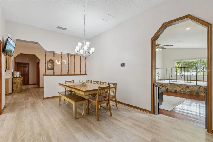 Spacious dining room