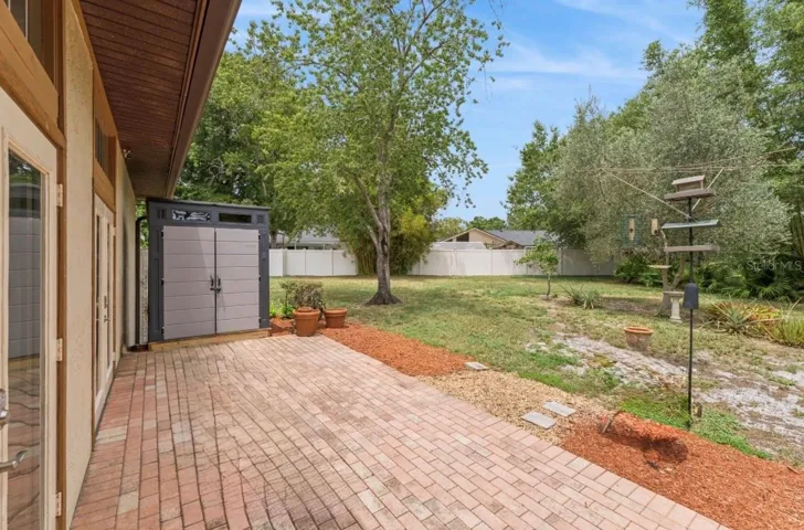 Large paver patio.  Quality construction
