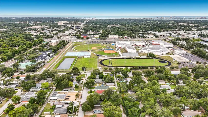 Aerial view of nearby Largo High School