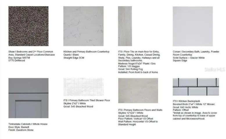 5174 Dominion Alley design selections! This home is currently under construction and selections are subject to change