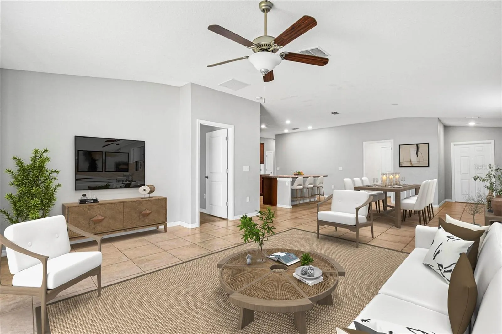 The generous footprint offers plenty of flexibility, with space to create comfortable living and dining areas while maintaining an open, uncluttered feel.