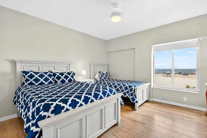 Guest Bedroom with Beach front views.